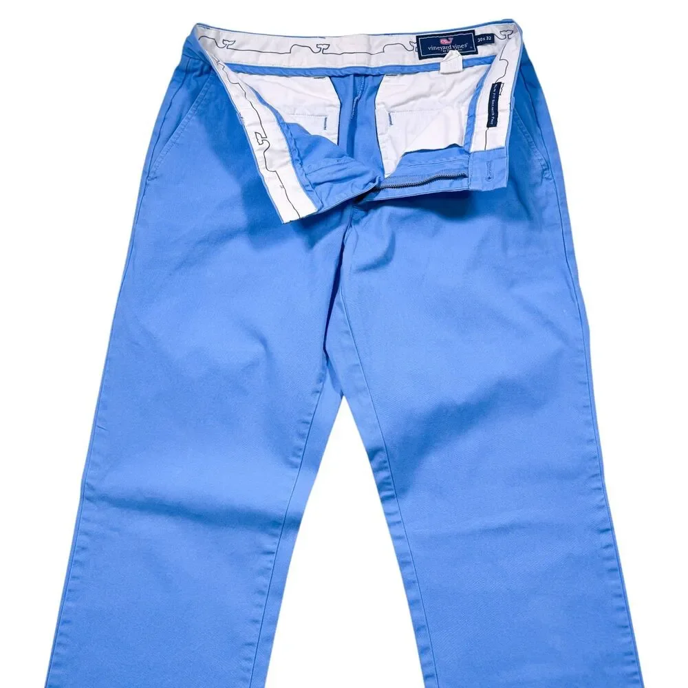 Vineyard Vines Mens 30x32 Blue Slim Fit Breaker Chino Pants Cotton Casual